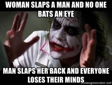 Equality: A man can hit a woman?