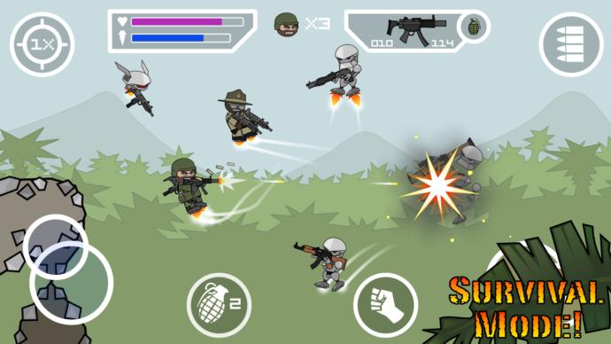 Anyone here plays Doodle Army Mini Militia, Is there a way to to make yourself powerful?