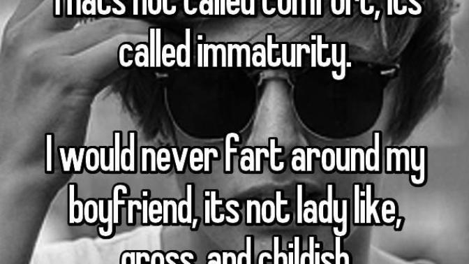Is it unladylike for a girl to fart?
