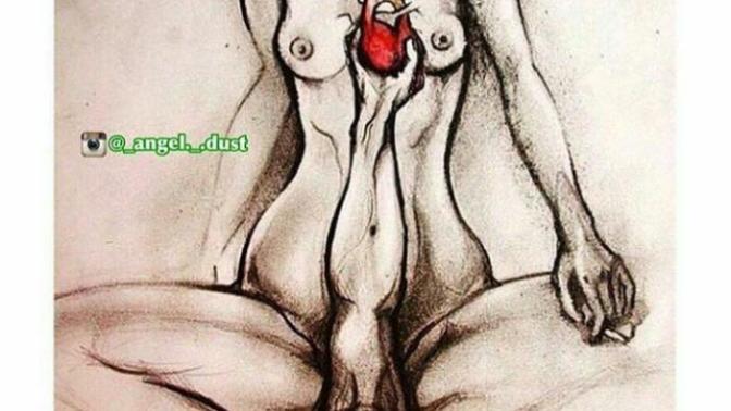 What breast size is the girl in this drawing?