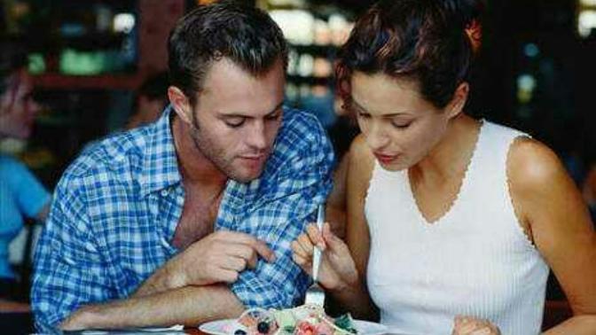 Do you find it romantic eating in the same plate?