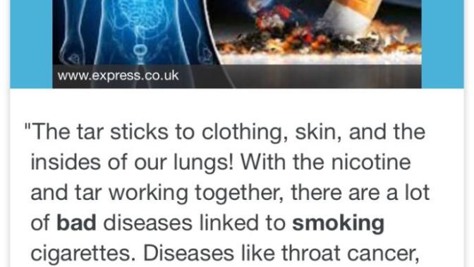 Whenever I say smoking and vaping is bad for you, the people themselves disagree?