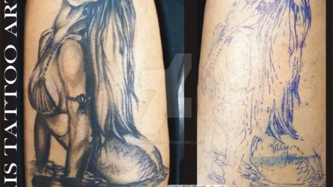 If I told a tattoo artist to make her face similar to mine could he do it without my face being in this exact position?