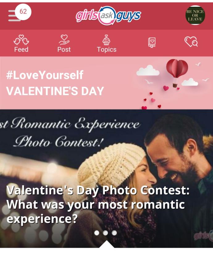 How many 🌟 Stars rating you will give to #Valentine Day Theme introduced by GirlsAskGuys? 