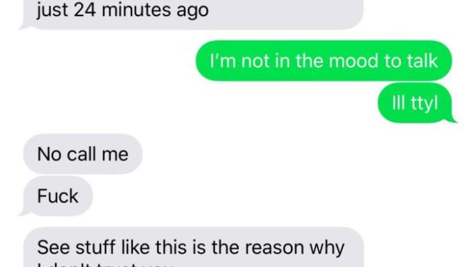 Update on last night’s situation about the guy I’m dating who’s been falsely accusing me, thoughts?