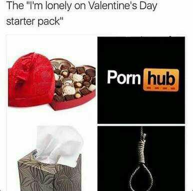 Who is alone on Valentine's day??
