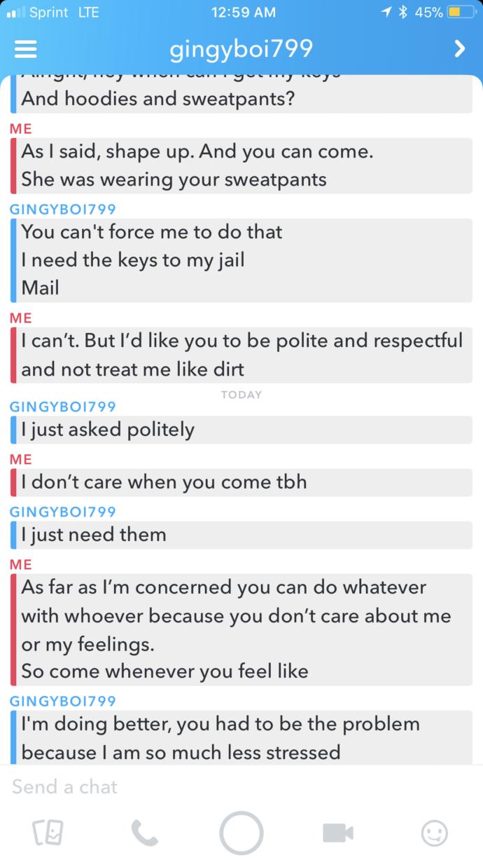 Does this person still care? (The one in the blue)?