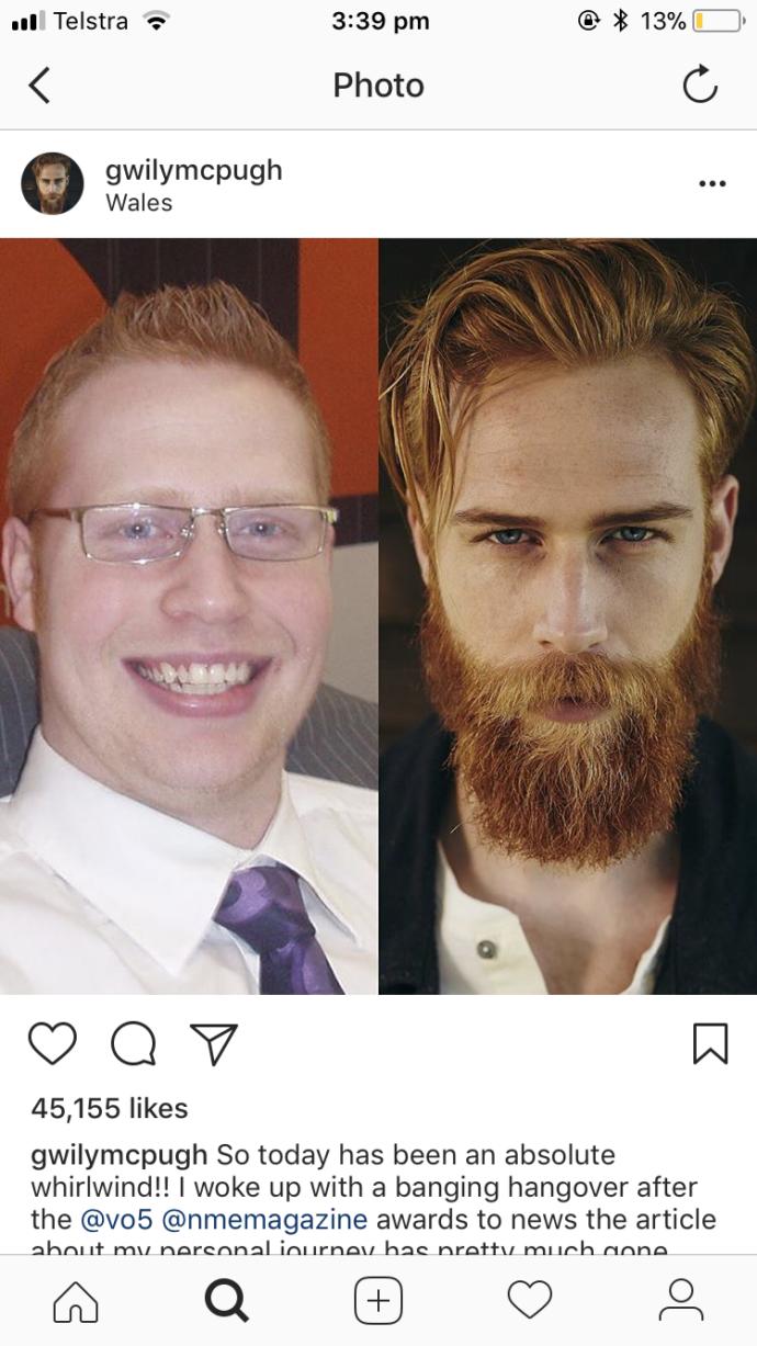 What a difference a beard and longer hair can make!? 