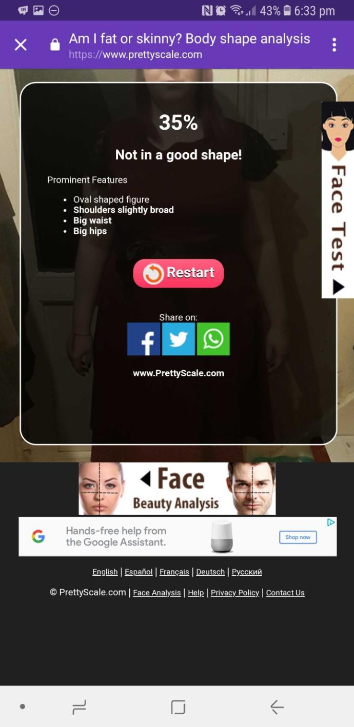 What is the rate of both your body and face?