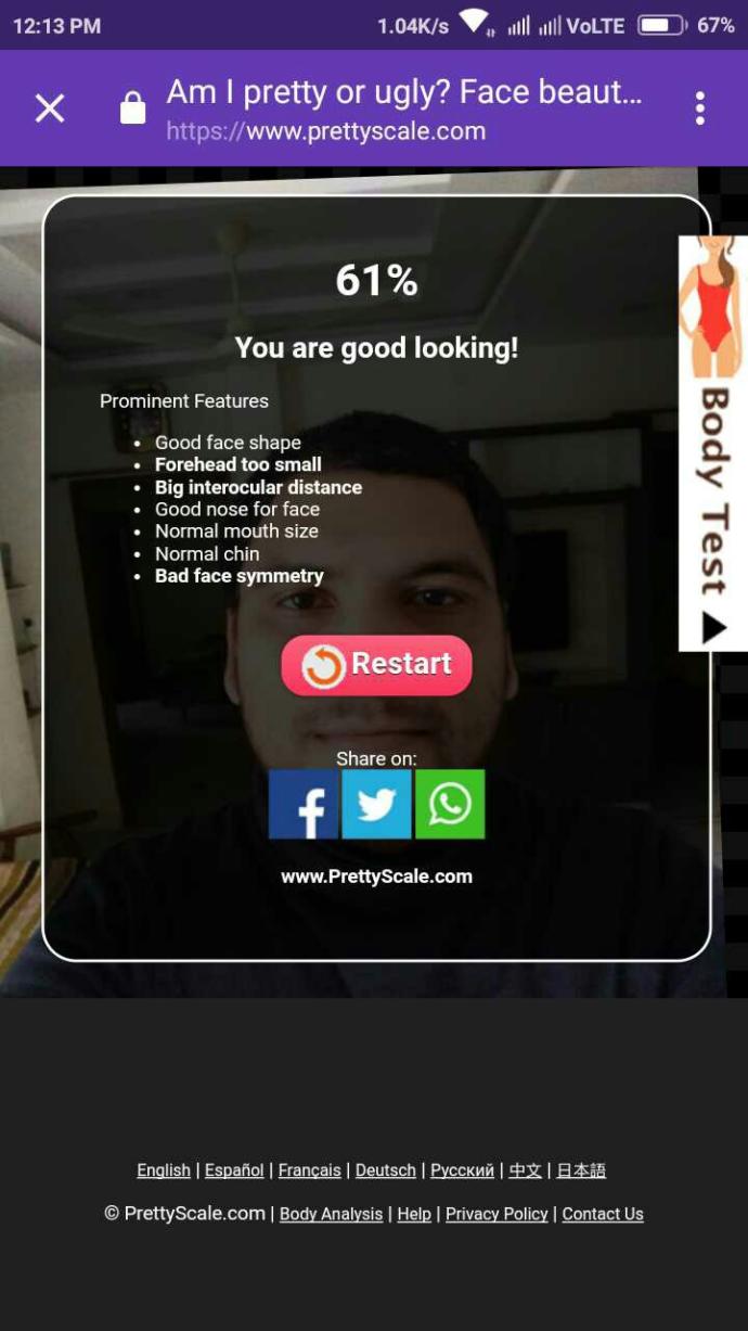 What is the rate of both your body and face?