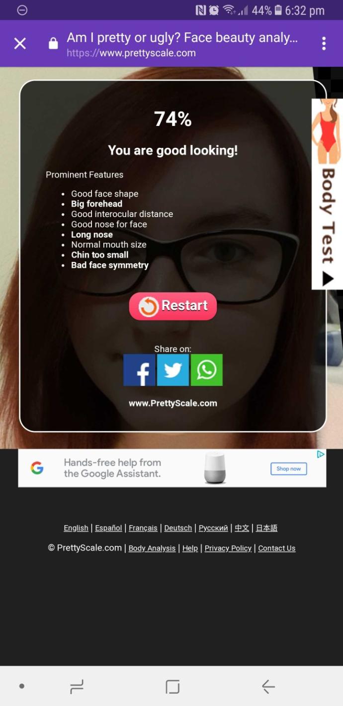 What is the rate of both your body and face?