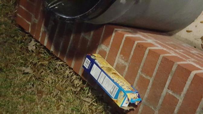 How hungry would you have to be to eat food left at a bus stop?