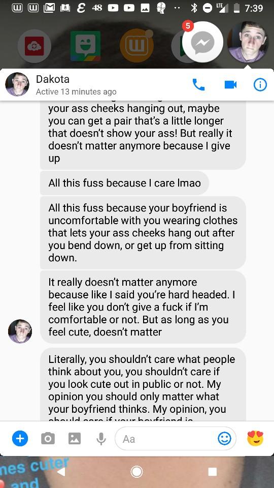 Controlling boyfriend now ex boyfriend?