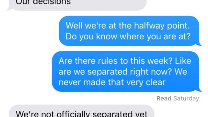 Help please! My "ex" and I are in this situation, what should I think of this?