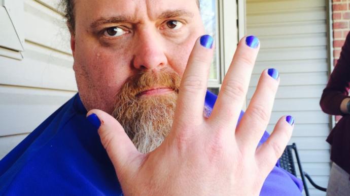 Do men let their partner or child(ren) give them mani/pedis with polish?