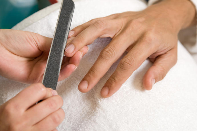 Do men let their partner or child(ren) give them mani/pedis with polish?