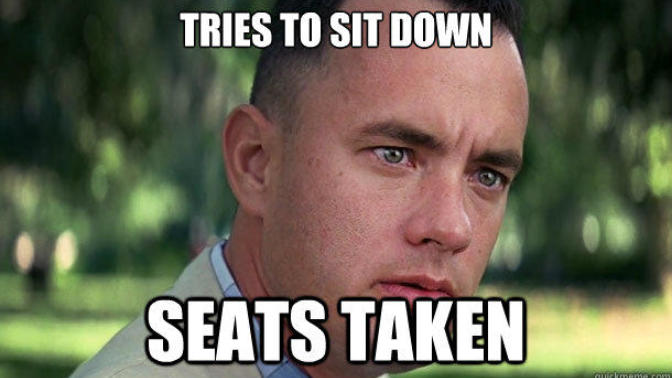 Etiquette question: Is 'seat-saving" in university lectures acceptable?