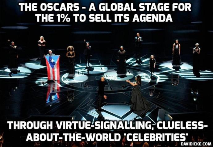Oscar ratings at an all time low, it is a sign that people are tired of Hollywood's bullshit. Agree/disagree?