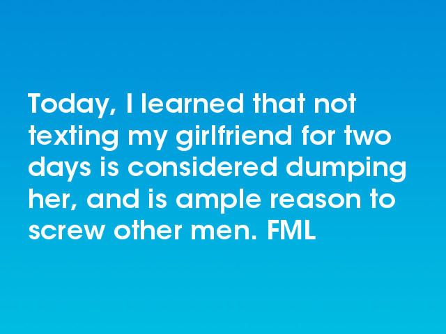 Not texting a woman for 2 days is considered dumping her.Agree or disagree?