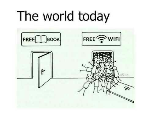 Would you rather have a free book or a free WiFi?