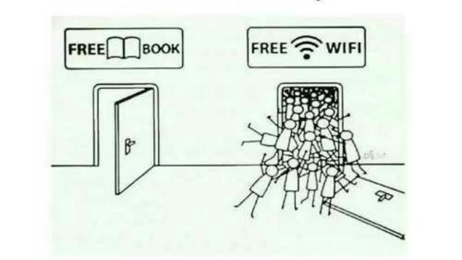 Would you rather have a free book or a free WiFi?