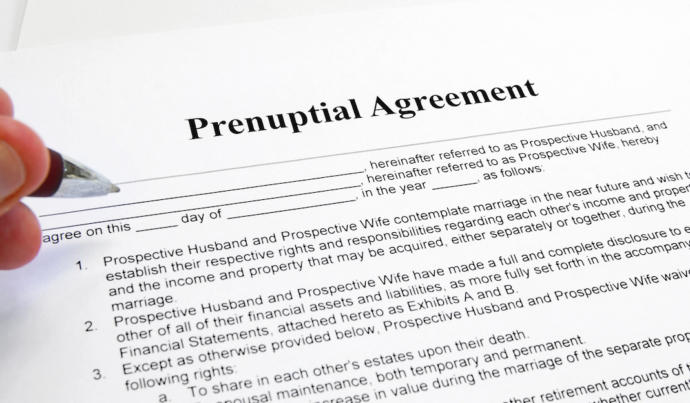 Would you agree to a prenuptial agreement?