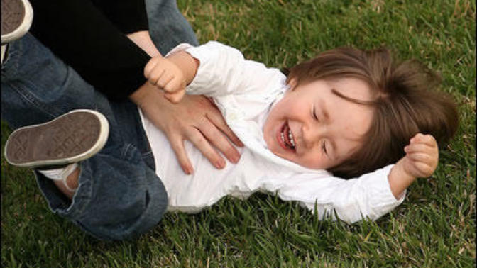 How do you act when someone is tickling you?