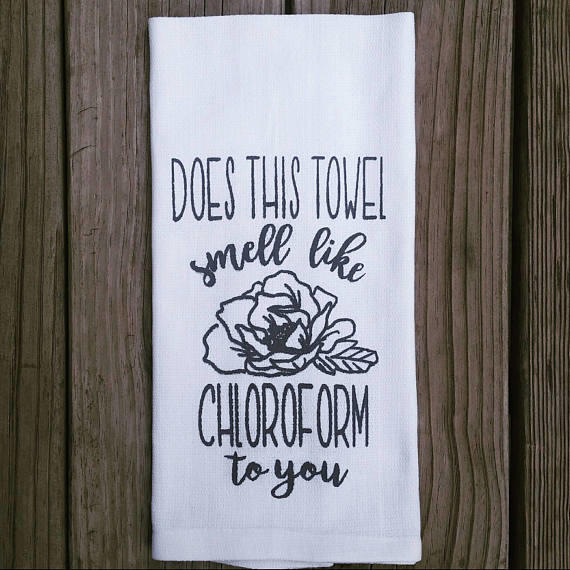 Does this towel smell like chloroform to you?