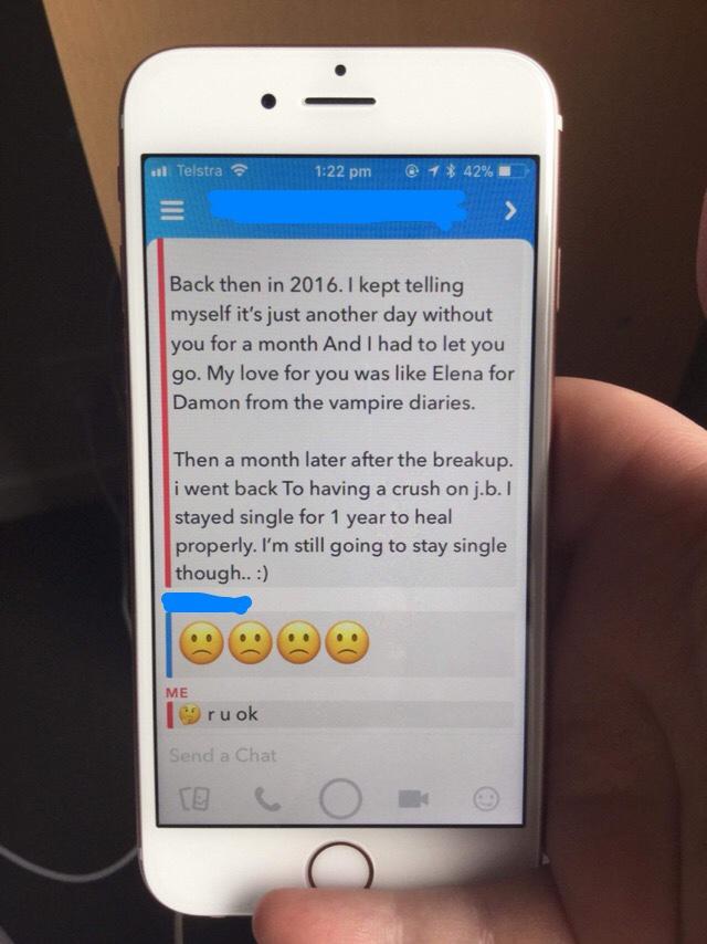 Did my ex boyfriend, get sad from me telling him this?.?