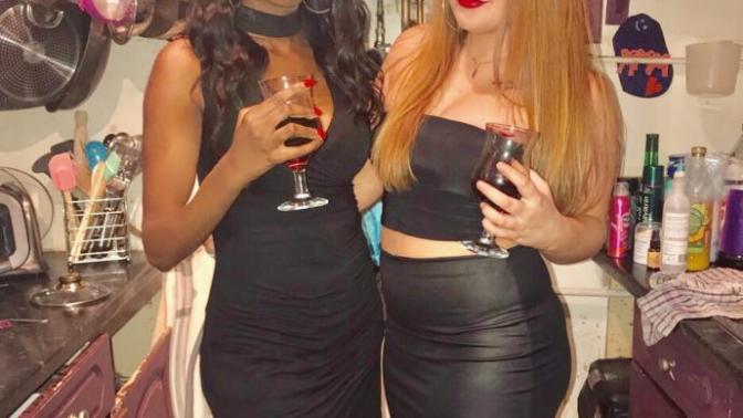 Are these girls dressy too revealing in this picture?