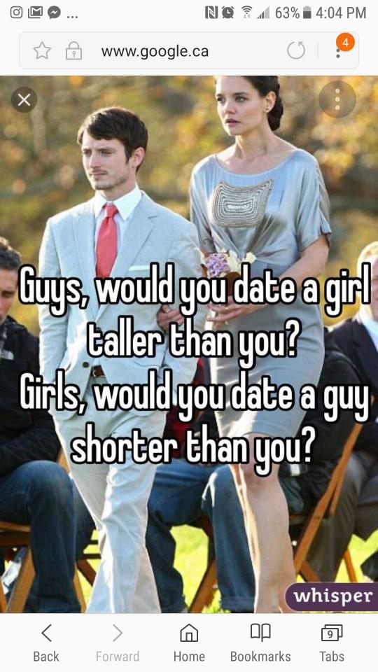 Would you date someone taller than you??