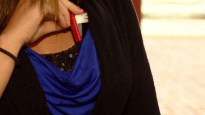Girls, how many of you stick your cell phone in your bra?