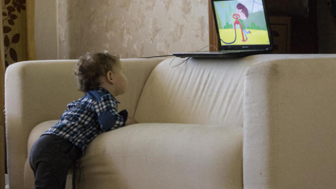Addicted to cartoons from birth?