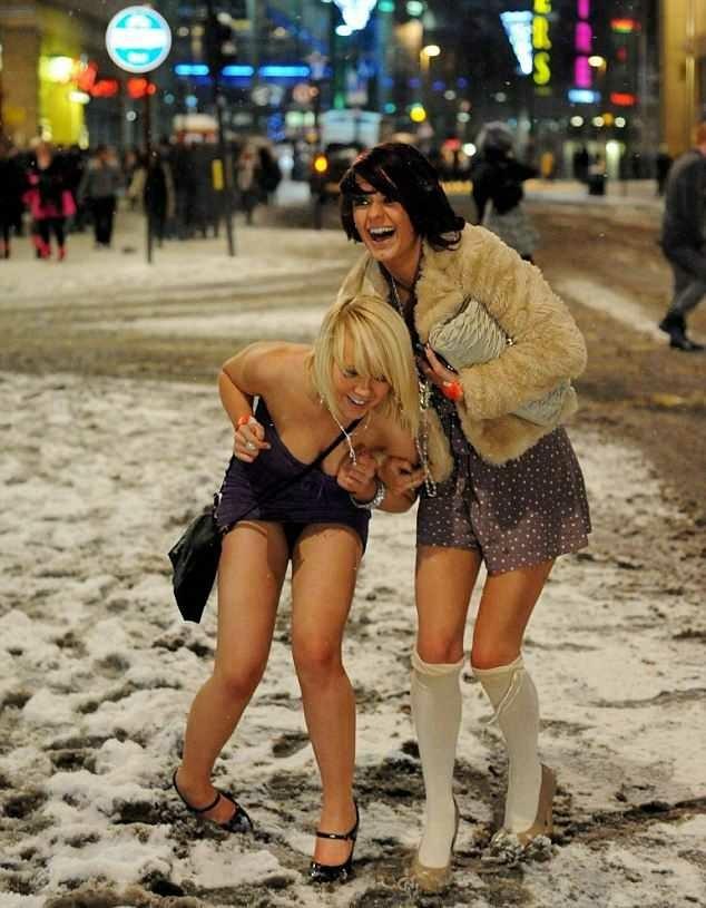 Girls, why do you go outside in cold with bare legs and/or no coat??