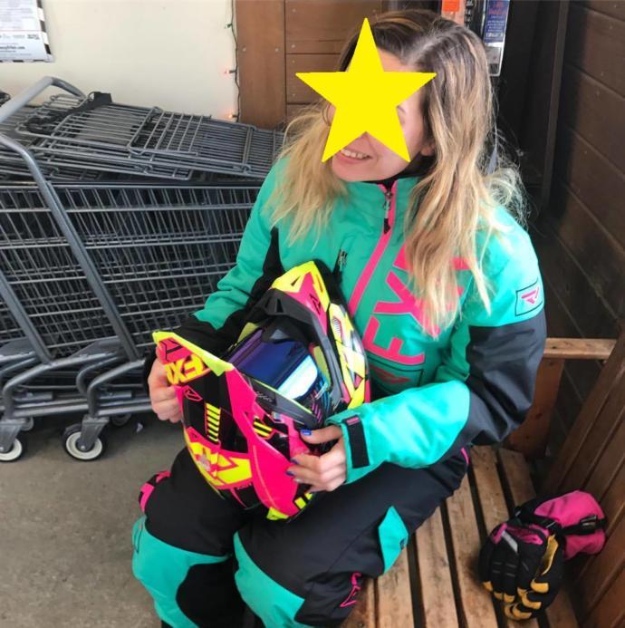 What looks better for a girl on a motorcycle, this suit or leather jacket/jeans?