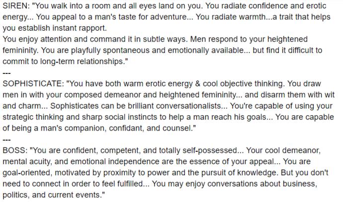 Ladies, whats your archetype? Guys, whats your preferred archetype (when it comes to committed relationships)?