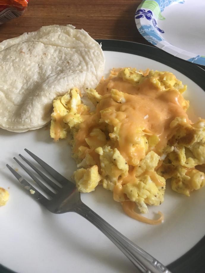 Rate my cheesy eggs?