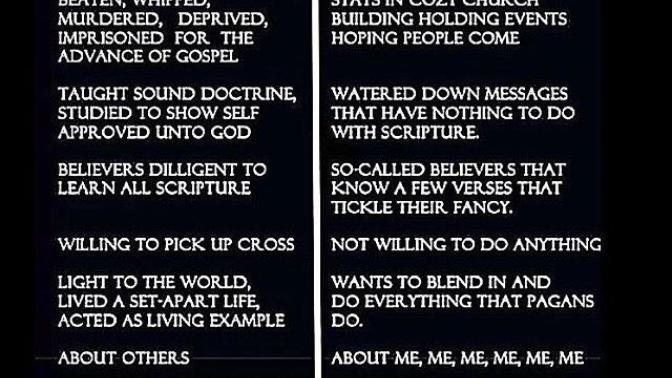What's your opinion of modern Christinity particularly in the West?