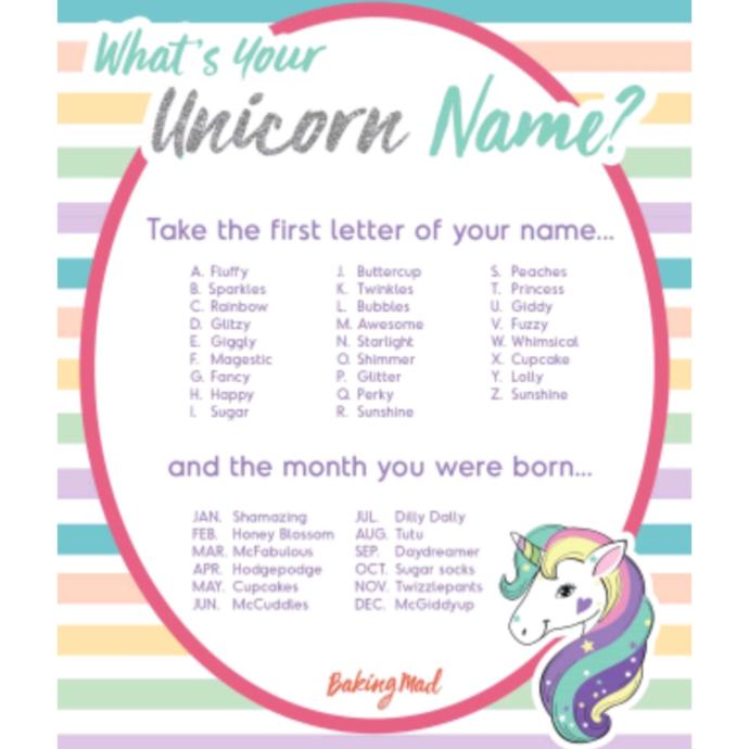 What's your unicorn name?