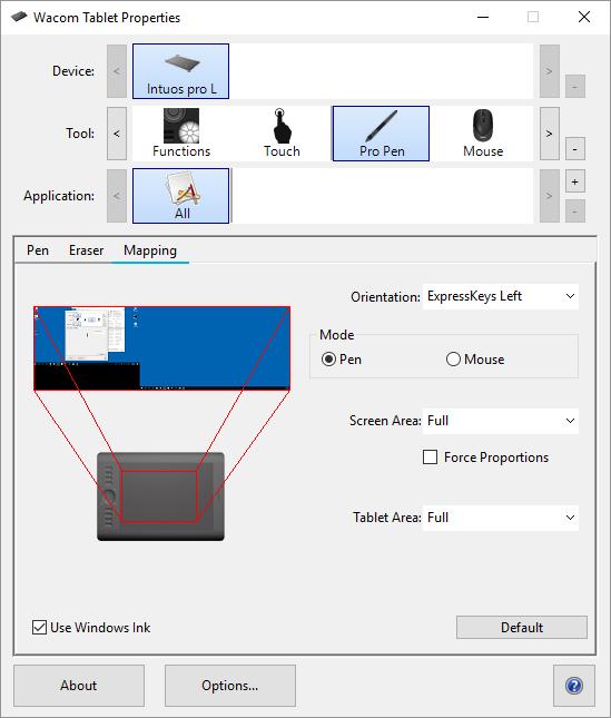 How to keep the WACOM tablet pen locked to my Photoshop canvas?