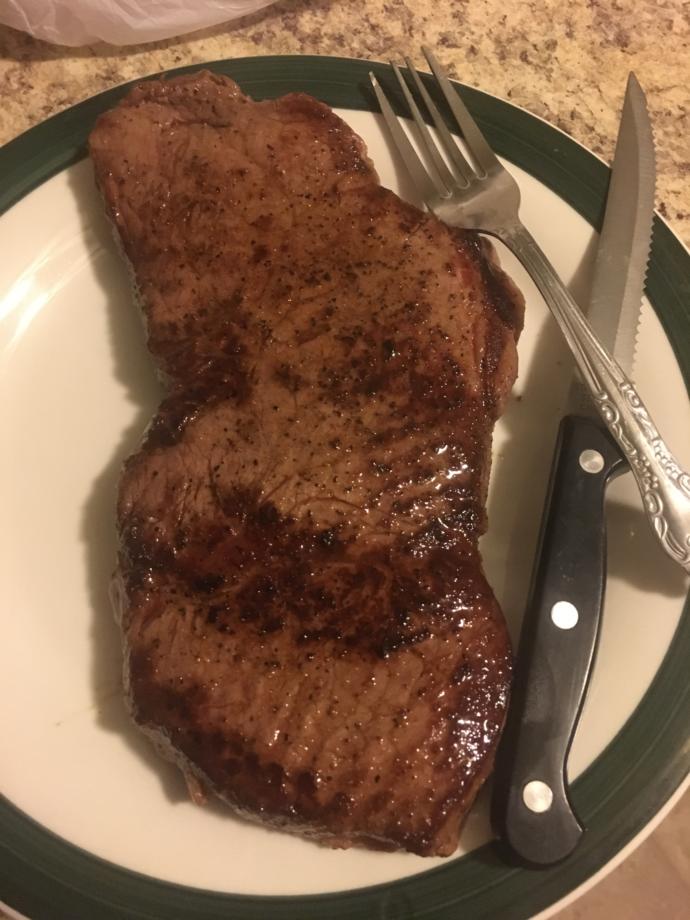 Rate my steak and lasagna?