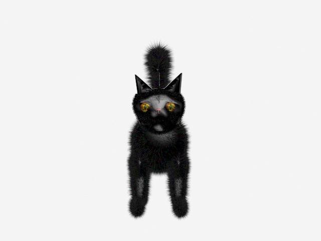 Rate my 3d animation computer model of cat. Do you think it looks good?