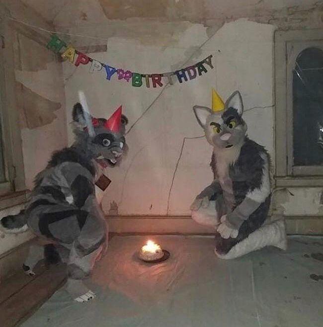 Your birthday is not for another few weeks, yet you find these two celebrating it now. What do you do?
