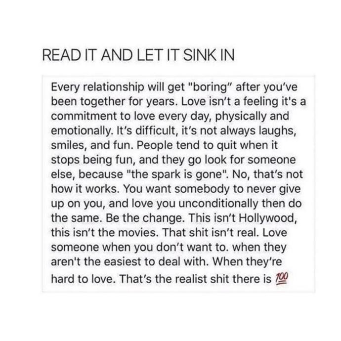 Do you think this is why Most relationship fails, Because people don't realize this? Because people have unrealistic fantasies?