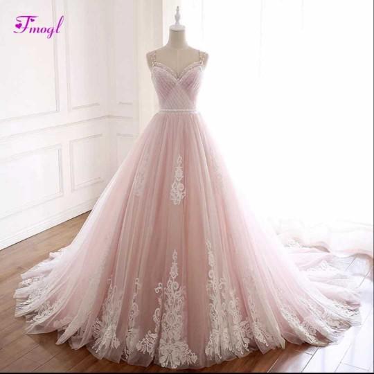Out of the three blush colored wedding dresses, which looks prettiest to you??