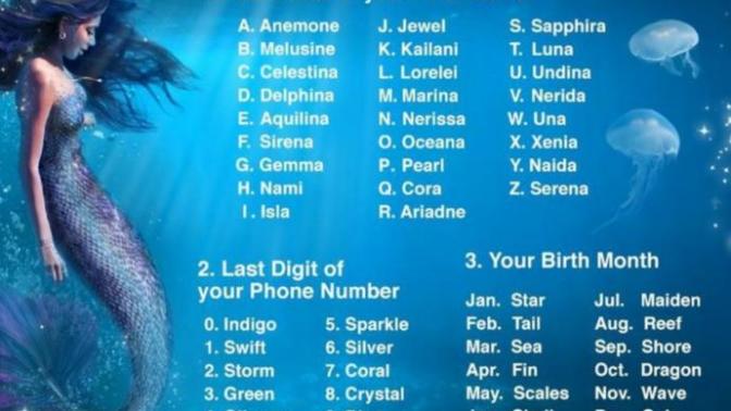 What is your mermaid/merman name? I'm Luna Crystal Reef?
