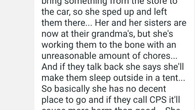Is what my friends grandparents doing to her illegal? Is it child abuse? Should she call cps or will that only make it worse?