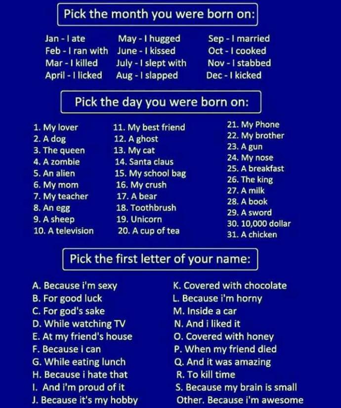 Lets the game begin 😂😀 .. What's yours?