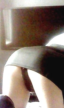 Girls, do you like to flash with an ultra short miniskirt?