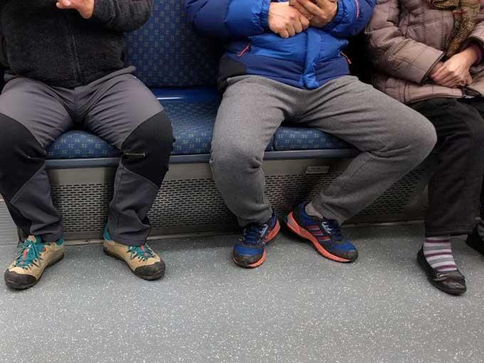 Why do white guys usually sit like this?